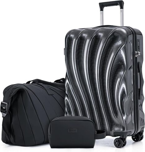 حقيبة حمل الأمتعة مقاس 22 × 14 × 9 معتمدة من شركة الطيران، حقيبة أمتعة صلبة ABS + PC مع عجلات دوارة، حقيبة حمل مقاس 20 بوصة مع حامل هاتف in Kuwait