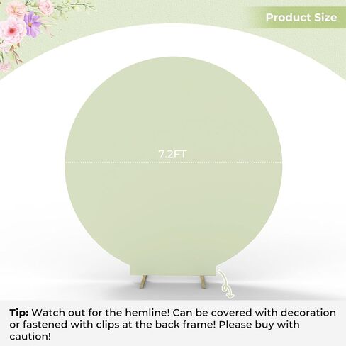 Babenest 7.2FT Royal Blue Round Backdrop Cover, Two-Sided Spandex Circle Balloon Arch Stand Cover for Party Wedding Ceremony Birthday Baby Shower Anniversary Decoration in Kuwait