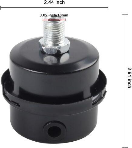 2Pcs Air Compressor Silencer Filter, Thread Metal Air Compressor Intake Filter Sound Muffler Silencer, Air Compressor Replacement Parts，Air Compressor Silencer Filter Elements (1/4) in Saudi Arabia