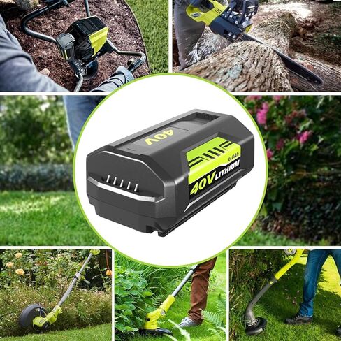 6.0Ah OP4060A بديل لبطارية Ryobi 40V ليثيوم متوافقة مع بطارية Ryobi 40 فولت OP4015 OP4040 OP4026A OP40201 OP4050A OP4015 OP40261 OP4030 OP40401 OP4060 أدوات كهربائية لاسلكية (أخضر) in Kuwait