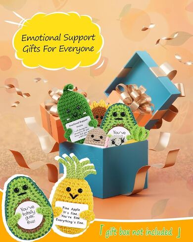 2PCS Positive Potato Sunflower Gifts for Friend - Birthday Graduation Women Wife Mother Sister Emotional Support - Cute Funny Positive Potato Crochet Doll Home Desk Decor in Saudi Arabia