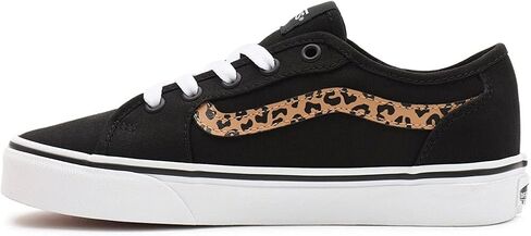 Vans Women's Low-Top Trainer Sneaker, Cheetah Stripe Black White, 9 in Saudi Arabia