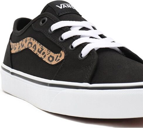 Vans Women's Low-Top Trainer Sneaker, Cheetah Stripe Black White, 9 in Saudi Arabia