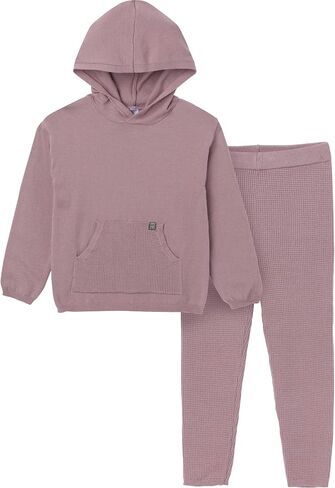 Modern Moments baby-girls Mommy and Me Hooded Waffle Sweater Knit Top and Legging Set in Saudi Arabia