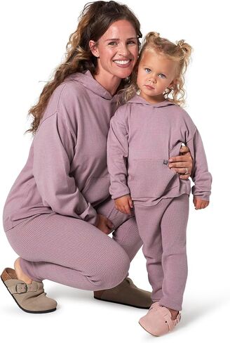 Modern Moments baby-girls Mommy and Me Hooded Waffle Sweater Knit Top and Legging Set in Saudi Arabia