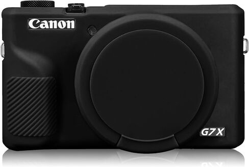 حافظة لكاميرا Canon Powershot G7X Mark III الرقمية، حافظة حماية من السيليكون الناعم وخفيفة الوزن للغاية مع غطاء عدسة قابل للإزالة لكاميرا Canon Powershot G7 X Mark III DSLR، وردي in Kuwait