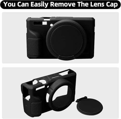 حافظة لكاميرا Canon Powershot G7X Mark III الرقمية، حافظة حماية من السيليكون الناعم وخفيفة الوزن للغاية مع غطاء عدسة قابل للإزالة لكاميرا Canon Powershot G7 X Mark III DSLR، وردي in Kuwait