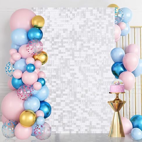 Shimmer Wall Backdrop - Shiny Gold Sequins 24 Panels Glitter Bling Background Decorations 3D Wall Panel for Party Birthday Wedding Engagement Anniversary Baby Shower in Saudi Arabia
