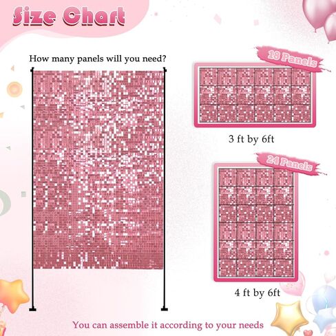 Shimmer Wall Backdrop - Shiny Gold Sequins 24 Panels Glitter Bling Background Decorations 3D Wall Panel for Party Birthday Wedding Engagement Anniversary Baby Shower in Saudi Arabia
