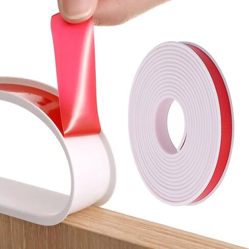 U-Shape Edge Banding, 16.4ft Self Adhesive Plywood Veneer Edge Banding 3/4 TPE Flexible Table Edge Trim Protector for Countertop Cabinet Furniture (20mm, Black) in Saudi Arabia