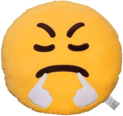 وسادة EvZ Emoji Devil Face Emoticon محشوة من القطيفة الناعمة، معتمدة رسميًا، 32 سم أرجواني in Kuwait
