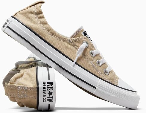 Converse Women's Shoreline Slip On Sneakers, Nutty Granola Beige/White/Black, 9.5 US in Saudi Arabia