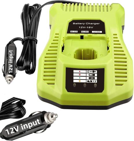 P117 Charger for Ryobi 18V12V Battery,Mini Fast Car Charger Replacement for Ryobi 18V12V Multi Voltage Rapid Batteries Chargeur,for Ryobi Power Tool Dirll DIY Charger Adapter(Cigarette Lighter Plug) in Kuwait