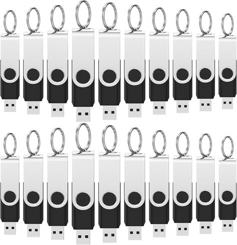20Pack 8GB USB 2.0 Flash Drive with Keychains,Swivel USB Thumb Drives Memory Stick USB Drive for PC Laptop Computer (Mixcolors) in Saudi Arabia