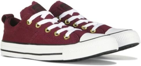 حذاء رياضي من Converse للجنسين Chuck Taylor All Star Madison مصنوع من القماش السويدي منخفض - طراز إغلاق برباط - عنابي/ذهبي/أبيض in Saudi Arabia