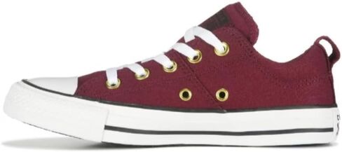 حذاء رياضي من Converse للجنسين Chuck Taylor All Star Madison مصنوع من القماش السويدي منخفض - طراز إغلاق برباط - عنابي/ذهبي/أبيض in Saudi Arabia