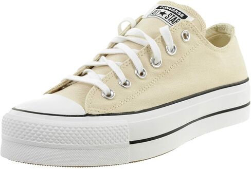 حذاء رياضي Chuck Taylor All Star Lift Ox للسيدات من Converse، Farrow/White/Black، 10 Medium US in Saudi Arabia