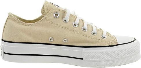 حذاء رياضي Chuck Taylor All Star Lift Ox للسيدات من Converse، Farrow/White/Black، 10 Medium US in Saudi Arabia