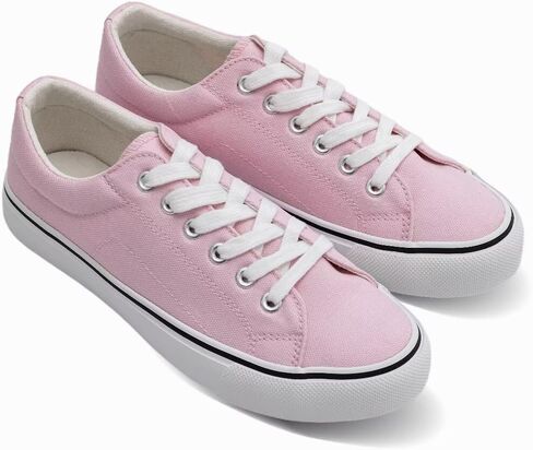 JUDIS Women's Lace Up Low Top Canvas Shoes Fashion Casual Sneakers in Kuwait