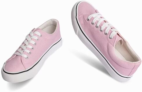 JUDIS Women's Lace Up Low Top Canvas Shoes Fashion Casual Sneakers in Kuwait