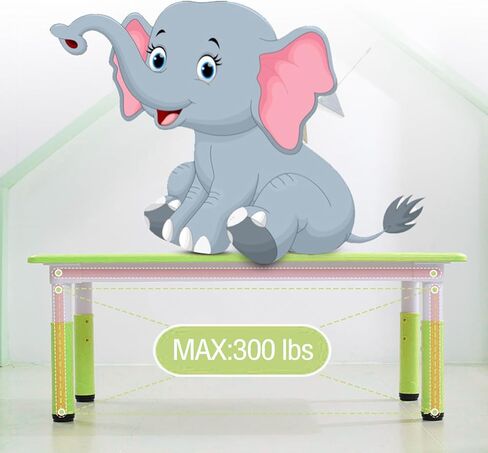 GAOMON Kids Table and 6 Chair Set,Height Adjustable Toddler Arts & Crafts Table and Chair Set for Ages 2-10,Max 300lbs Kids Activity Art Table for Classroom Daycares,Home in Kuwait
