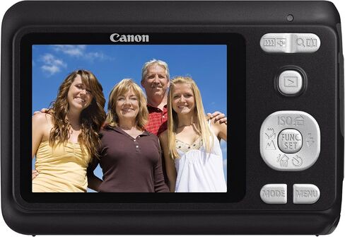 كاميرا Canon PowerShot A480 الرقمية بدقة 10 ميجابكسل مع زووم بصري 3.3x وشاشة LCD مقاس 2.5 بوصة (أسود) (متجددة) in Saudi Arabia