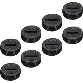 MECCANIXITY Carbon Brush Holder Cap Motor Electric Brush Plastic Cover Thread Black 14mm/0.55 Inch OD Pack of 8