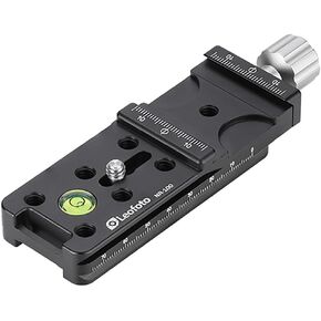 Leofoto NR-100 100mm Nodal Slide Rail & Clamp with D-Ring Screws Arca & RRS Compatible