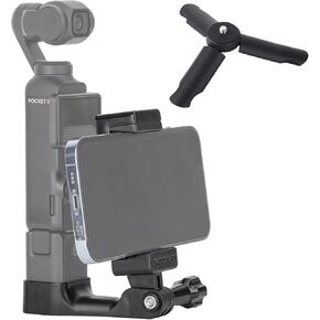 Front Mobile Phone Holder for DJI Osmo Pocket 3 Front Mobile Phone Holder Handheld Shooting Expansion Adapter Accessories with 1/4" Screw and Tripod