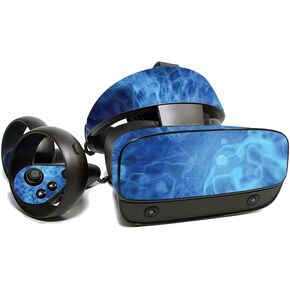 MightySkins Skin for Oculus Rift S - Blue Mystic Flames | Protective, Durable, and Unique Vinyl Decal wrap Cover | Easy to Apply, Remove, and Change Styles | Made in The USA