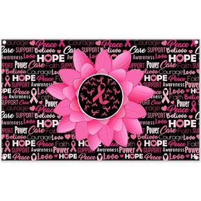 72x43inch Breast Cancer Awareness Backdrop Pink Ribbon Flower Hope Faith Power Photography Background Women Strength Party Decorations Banner Photo Booth