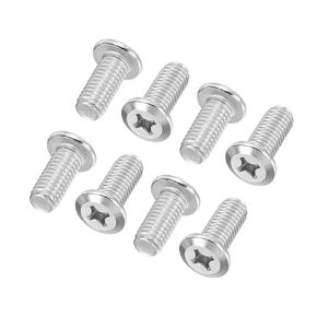 PATIKIL Flat Round Head Phillips Screws, 8 Pack M8-1.25 x 16mm Binding Screws 304 Stainless Steel 18-8 Full Thread, Phillips Drive Machine Screw Furniture Screw Connector Bolts