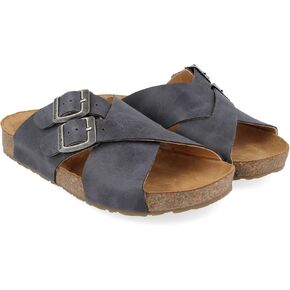 HAFLINGER Unisex Amiga Sandal, Marino, Men 7 - Women 9