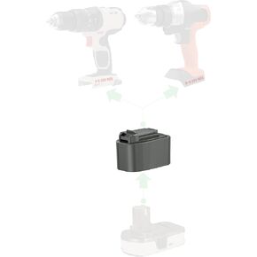 Dual-Tool Adapter for Porter Cable 20V MAX and B&D 20V MAX Tools (Not for 18V Ni-CD) - Compatible with Ryobi 18V Battery for Powering, No Charging - 1 Adapter Only