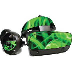 MightySkins Skin for Oculus Rift S - Green Flames | Protective, Durable, and Unique Vinyl Decal wrap Cover | Easy to Apply, Remove, and Change Styles | Made in The USA