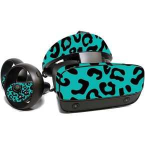 MightySkins Skin for Oculus Rift S - Teal Leopard | Protective, Durable, and Unique Vinyl Decal wrap Cover | Easy to Apply, Remove, and Change Styles | Made in The USA