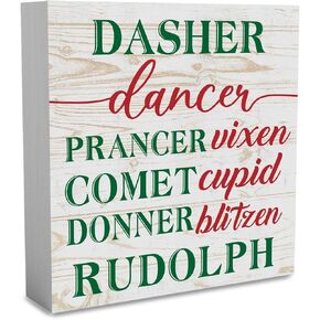 Rustic Winter Have Yourself a Spooky Little Christmas Bat Wood Box Sign, Farmhouse Christmas Santa Artwork Decor, Wood Square Sign Desk Block Signs Home Shelf Office Decoration 5 x 5 Inches