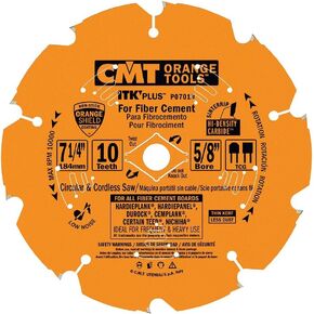 CMT P07010 ITK Plus Saw Blade for Fiber Cement, 7-1/4 X 10 Teeth, TCG with 5/8-Inch<> Bore