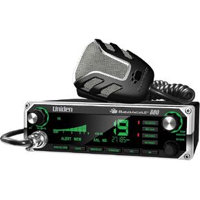Uniden Bearcat 880FM CB Radio, 40 Channels with Dual-Mode AM/FM, Large Easy-to-Read Backlit 7-Color LCD Display, Backlit Knobs/Buttons, NOAA Weather Alert, PA/CB Switch, and Wireless Mic Compatible