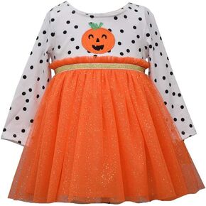 Bonnie Jean Girl's Halloween Outfit - Pumpkin Dress for Baby and Toddler Girls