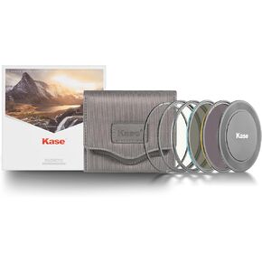 Kase Wolverine Revolution 52mm Entry Filter Kit Magnetic Shockproof Tempered Optical Glass w Color Coded Rings inc CPL ND8 ND64 Lens Cap & Case