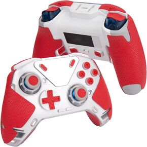 Controller Grips Tape Compatible with FLYDIGI APEX 4, Anti-Slip, Sweat-Absorbent, Textured Skin kit, for Controllers Handle Grips, Buttons, Triggers (Classic Version - Red)