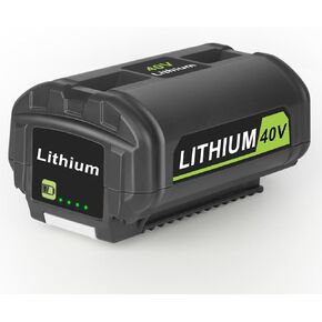40V Battery Replacement for Ryobi 40V Battery, 6000mAh 40V Battery Compatible for Ryobi 40V Battery OP40401 OP40602 OP4026, Fits for Ryobi 40V Tools and Chargers