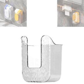 Kitchen Wipes Storage Box, 2024 New Non-Slip Flushable Wipes Holder for Bathroom Toilet, Wall-Mounted Clear Wet Tissue Dispenser Container Box No Punching Refillable Keeps Baby Wipes Fresh Case