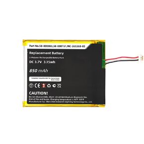 Replacement Battery for 0MC/265360/030 058/0000830 & 058/0001510 3.7V 890 mah