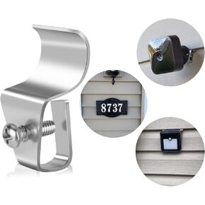 Vinyl Siding Clips, 20-Pack No-Hole Needed Outdoor Camera Mount Vinyl Siding Clips Hooks for Blink, Arlo, Ring, No-Damage, No Drilling, Weatherproof 304 Stainless Steel Home Siding Hanger