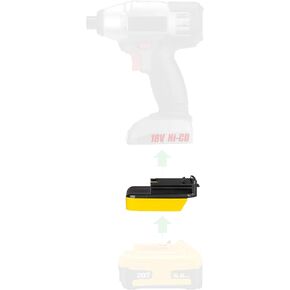 Adapter Only for Porter Cable 18V Ni-CD Tools - Compatible with DeWalt 20V MAX Batteries for Powering, No Charging Function, 1 Adapter Only (Not for Porter Cable 20V Tools)