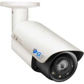 GW Security 12MP 30FPS Real-Time 3X Motorized Zoom PoE IP Two-Way Audio Full-Time Color Night Vision Waterproof Bullet Security Camera (GW1205001X)