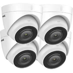 ANNKE C500 4-Pack 5MP IP Security Camera w/Audio, 100 FT EXIR 2.0 Color Night Vision, Outdoor PoE Camera with H.265+, 120dB WDR, 3D DNR, Support to 256GB Micro SD, IP67 Waterproof, 2.8mm Lens