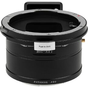 Fotodiox Pro Lens Mount Shift Adapter - Compatible with Mamiya 645 (M645) Mount Lens to Nikon Z-Mount Mirrorless Camera Body
